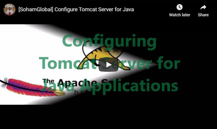 SohamGlobal Configure Tomcat Server for Java