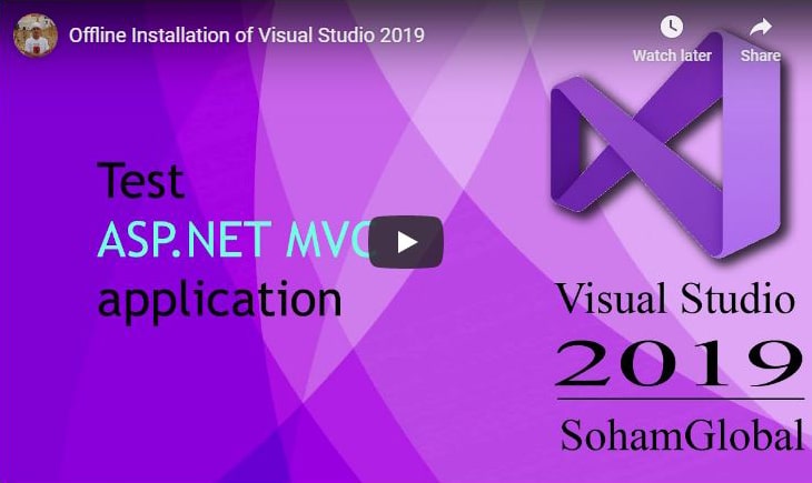 sohams offline installation of Visual Studio 2019